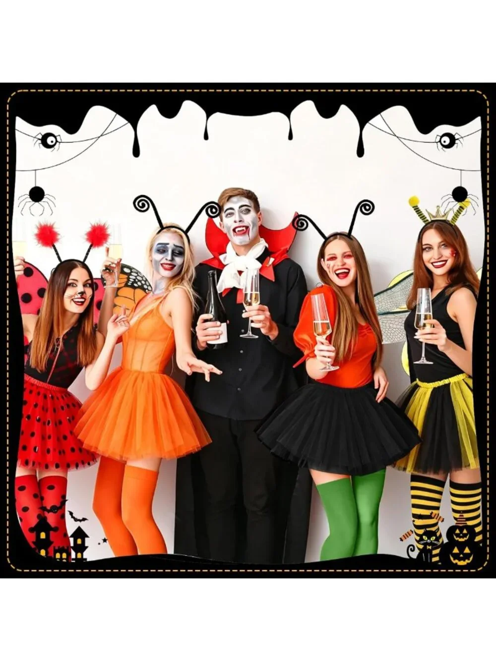 Spooky Insect Costume Accessories Set for Halloween Cosplay Party Fun